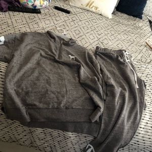 2 piece gray Victoria’s Secret PINK set